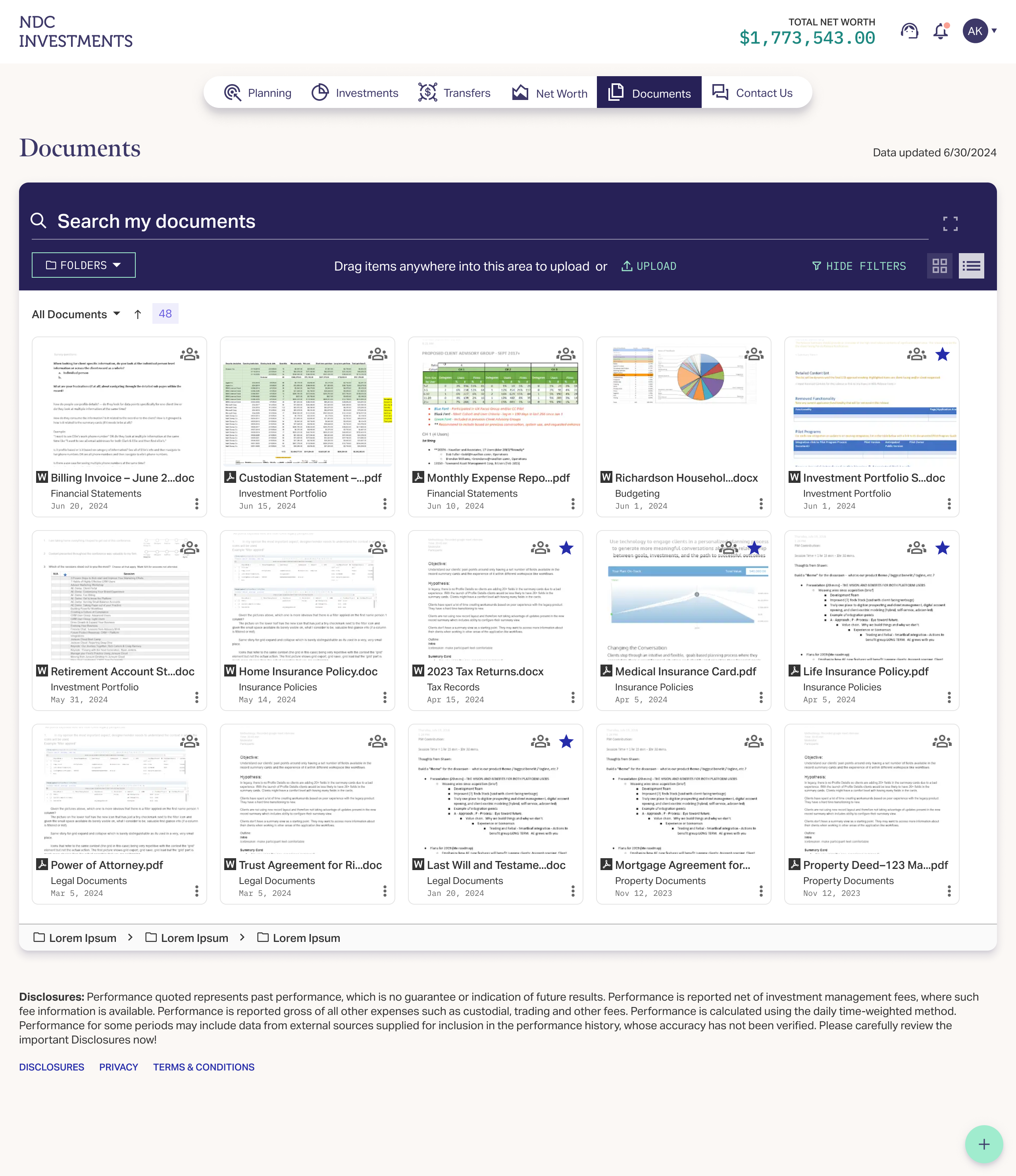 Client Portal - Documents - Desktop R2
