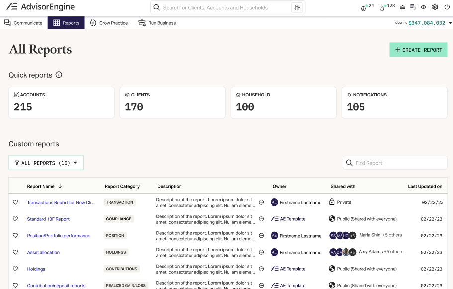 Next Gen Advisor Reporting