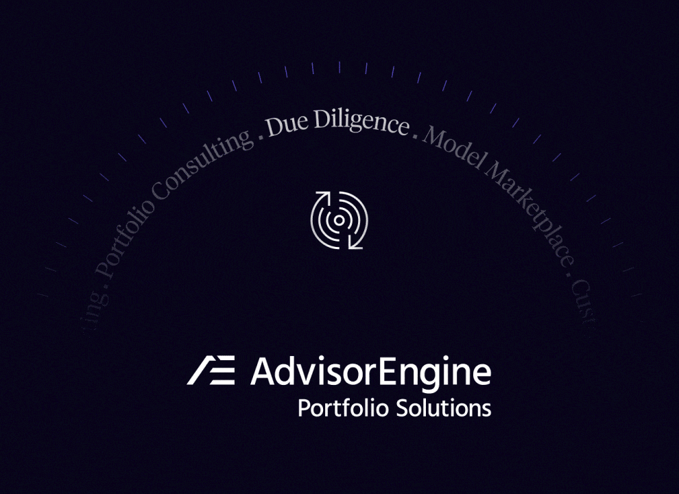 Carousel of AdvisorEngine Portfolio Solutions platform capabilities